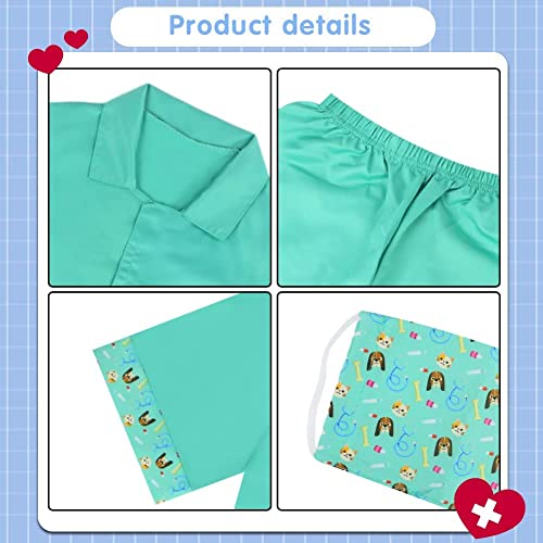 jerryvon Doctors Set for Kids Girls Dress Up Doctor Costume Kids Vet Dress Up for Girls Boys Age 3 4 5 6 Years Old Role Play Educational Toys