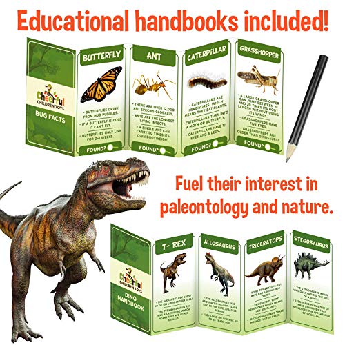 Cheerful Children Toys Kids Explorer Costume Kit including Safari Vest and hat plus Dinosaur and Bug Educational Handbooks. For Dress up, Outdoor Adventures and Role play. Suitable for 3-7 year olds.…