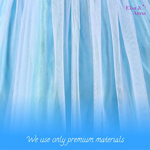 ELSA & ANNA Princess Costumes for Girls - Snow Queen Fancy Dress for Girls - Princess Dress Up - Girls Fancy Dress for Parties, Birthdays, Cosplay & Halloween - Fancy Dress Girls (3-4 Years)