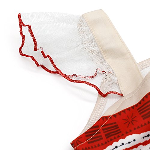 AmzBarley Girls Moana Costume Princess Dress up for Girls Kids Sleeveless Dresses Birthday Party Fancy Dress Child Outfit Halloween Cosplay Clothes 3-4 Years 120