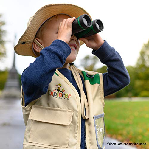 Cheerful Children Toys Kids Explorer Costume Kit including Safari Vest and hat plus Dinosaur and Bug Educational Handbooks. For Dress up, Outdoor Adventures and Role play. Suitable for 3-7 year olds.…