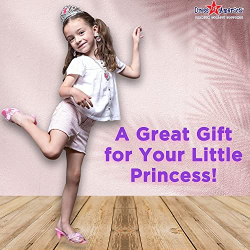 Dress Up America My Princess Dress Up Set for Kids - Set includes Crown for Girls, 3 Beautiful Shoe Pairs, Earrings, and Necklace - Glamorous Accessories - Little Girl and Toddler Role-Play Gift Set