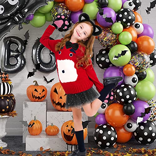 TSHAOUN 6 PCS Cat Costume Set Included Cat Ears Headband Bowtie Tail Cat Paw Gloves Black Tutu Animal Costume for Fancy Dress Up Cat Cosplay Halloween Birthday Carnival (Black)