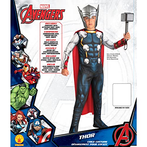 Rubie's Official Marvel Avengers Thor Classic Childs Costume, Kids Superhero Fancy Dress, Small,4-6 years