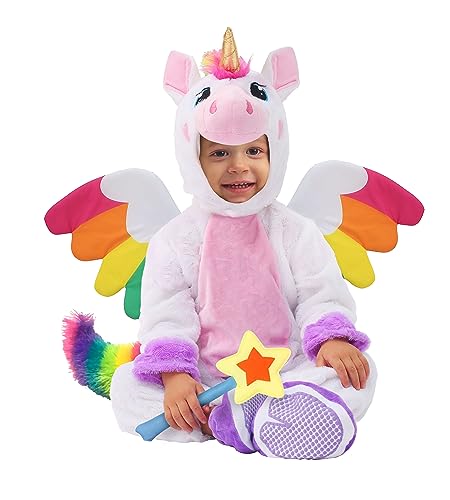 Spooktacular Creations Unicorn Costume Deluxe Set for Kids Halloween Animal Dress Up Party, Role Play and Cosplay (Small, White)