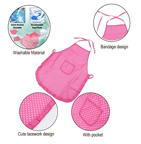 niCWhite Kids Chef Play Set, Kids Cooking Playset,Chef Dress Up Outfit Set with Kids Apron,Chef Hat and Other Accessories,11pcs Children Pretend Role-play Cooking Toy for Age 3+