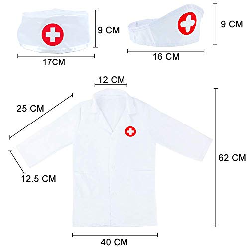 Akokie Doctor Set Dress Up Kids Role Play Pretend Toys Educational Toys Game for Boys Girls 3 4 5 6 Years Old