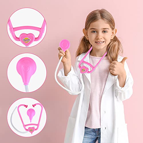 M MUNCASO 3Pcs Kids Unisex Doctor Costume,Doctor Set Dress Up Kids Role Play Pretend Toys For Halloween Cosplay Party(3-6 Years)