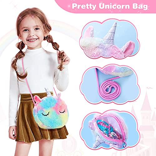 Jojoin Princess Dress Up Shoes, Pretend Princess Toys with 3 Pairs Play Shoes, 1 Unicorn Purse & 2 Skirts Jewelry Accessories Sets Role Play Gift for Girls, Birthday Christmas Toys for Age 3 4 5 6