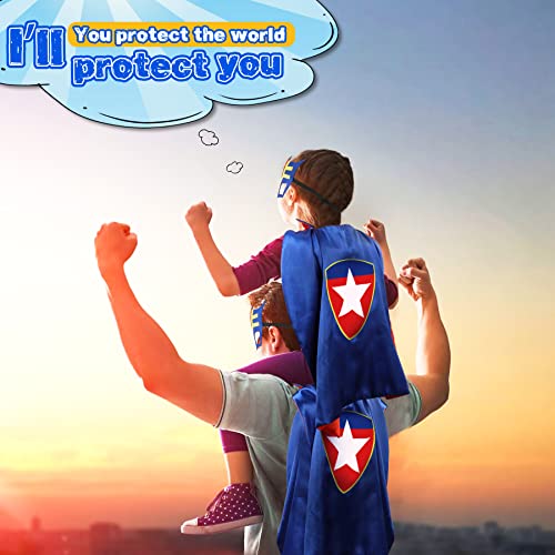 Jojoin 6 PCS Superhero Capes for Kids, 6 Superheroes Wristbands Slap Bands, 6 Hero Masks and 1 Storage Bag, Role Play Costume Dress up Toys Gift Kids for Halloween Birthday Party Christmas