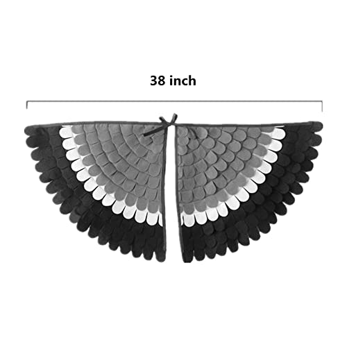 Proumhang 2 Pieces Kids Bird Wings Costume For Age 3~8 Years,Bird Owl And Peacock Masque Owl Dress Up,Boys Girls Felt Eye Masque And Wings Set,Halloween Colorful Fancy Dress,Style 8