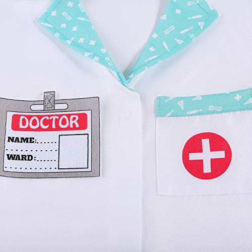 Sincere Party Kids Unisex Doctor Role Play Costume Doctor Fancy Dress Up Playsets Style A 3-5years