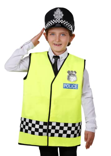 Matissa & Dad Children's Police Officer Role Play Costume and accessory Set Kids Boys Girls (Small (3-5 Years))