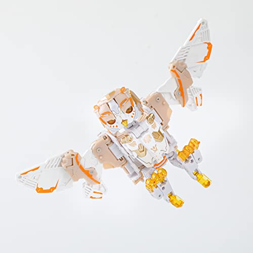 52TOYS Beastbox WHITE NOISE Owl Deformation Toys Action Figure, 8.86 inch Collectible Converting Boy Toys for Party Birthday Gifts, Ages 15 and Up
