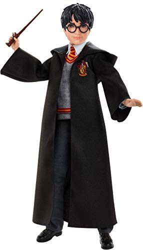Harry Potter Collectible Doll (10.5 Inch) with Hogwarts Uniform, Gryffindor Robe and Wand, FYM50