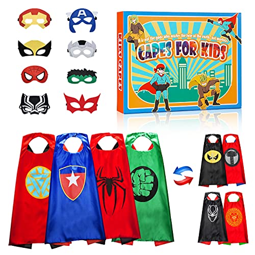 Gralal Toys for 3-12 Year Old Boy, Superhero Costumes for Boys Gifts for 3-9 Year Old Boys Girls Superhero Toys Boy Toys Age 3 4 5 6 Superhero Capes Outdoor Toys Garden Toys Party Dress up for Kids