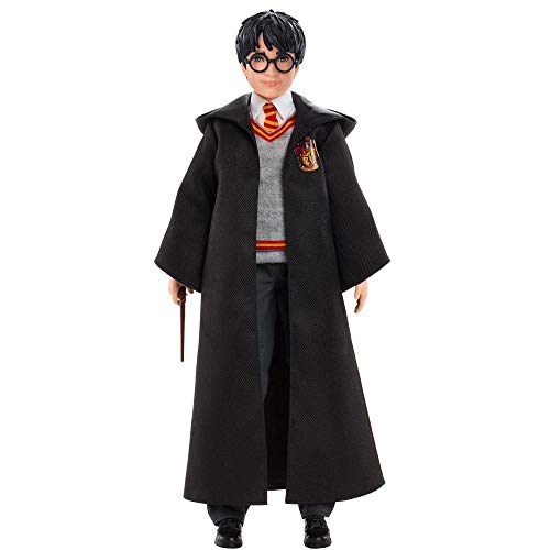 Harry Potter Collectible Doll (10.5 Inch) with Hogwarts Uniform, Gryffindor Robe and Wand, FYM50