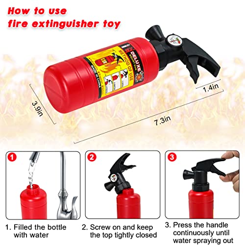 LOYO Kids Role Play Halloween Costumes, Fireman Costume with Firefighter Outfit Toys Accessories for Children