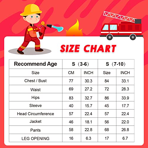 LOYO Kids Role Play Halloween Costumes, Fireman Costume with Firefighter Outfit Toys Accessories for Children