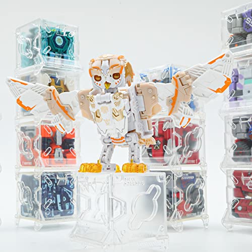 52TOYS Beastbox WHITE NOISE Owl Deformation Toys Action Figure, 8.86 inch Collectible Converting Boy Toys for Party Birthday Gifts, Ages 15 and Up