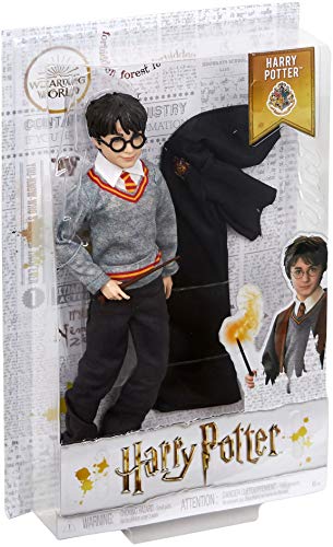Harry Potter Collectible Doll (10.5 Inch) with Hogwarts Uniform, Gryffindor Robe and Wand, FYM50