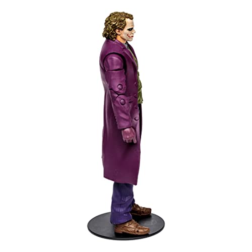 McFarlane Toys 7-Inch DC Dark Knight Trilogy The Joker Action Figure with 22 Moving Parts, Collectible DC Figure, Unique Collectible Character Card, includes 1/4 pieces to assemble Bane, Ages 12+