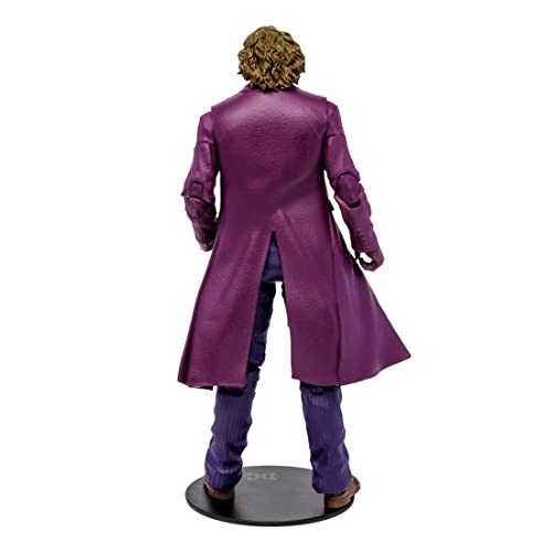 McFarlane Toys 7-Inch DC Dark Knight Trilogy The Joker Action Figure with 22 Moving Parts, Collectible DC Figure, Unique Collectible Character Card, includes 1/4 pieces to assemble Bane, Ages 12+