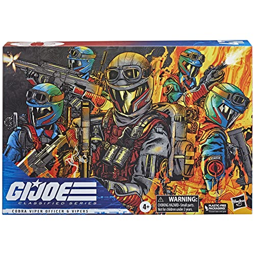 G.I. Joe Classified Series Cobra Viper Officer & Vipers Figures 47 Collectible Toys, Multiple Accessories 6-Inch-Scale, Custom Package Art