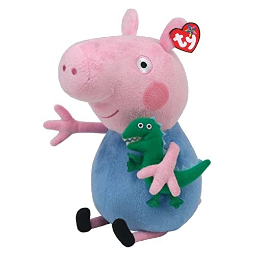 Ty Beanies George 10" | Peppa Pig Beanie Baby Soft Plush Toy | Collectible Cuddly Stuffed Teddy