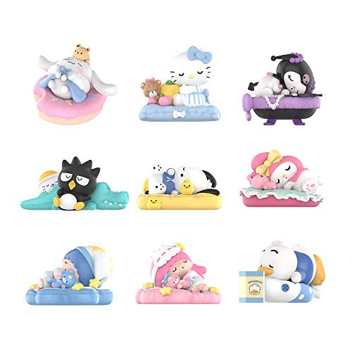 POP MART Sanrio characters Fall Asleep Series 1Box 2.5 inches Articulated Character Premium Design gifts for women Fan-Favorite blind box Collectible Toy Art Toy Action Figure
