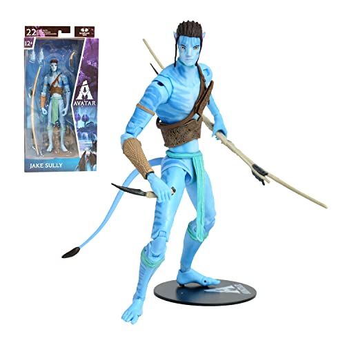 McFarlane Toys , Disney Avatar, 7-inch Jake Sully Classic Avatar Movie Action Figure with 22 Moving Parts, Disney Toys Collectible Figure with Collectors Stand, Ages 12+