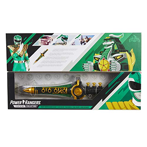 Power Rangers Lightning Collection Mighty Morphin Green Dragon Dagger Premium Fan Collectible With Lights, Sounds, and Music Comes with Stand