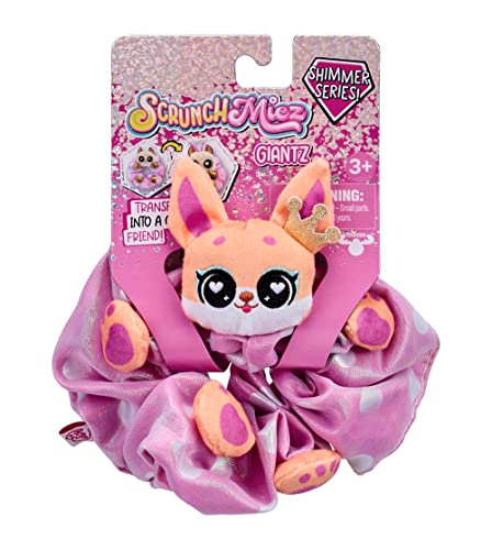 Scrunchmiez 96546 Giantz, These Cute Oversized scrunchies Magically Transform from Hair Accessory to Lovable Plush Collectible Friend and Backpack Clip