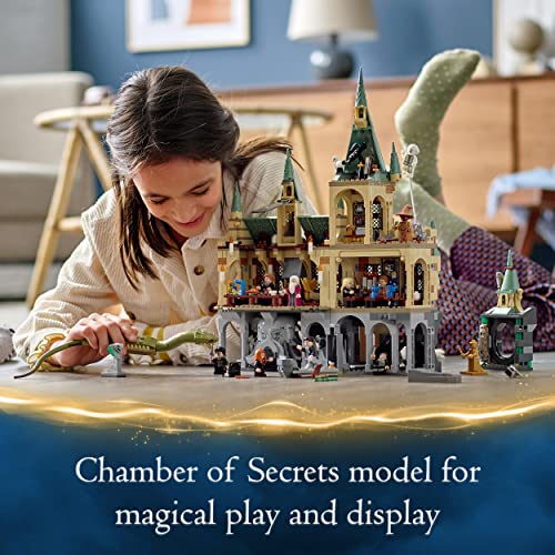 LEGO Harry Potter Hogwarts Chamber of Secrets Castle Toy with The Great Hall, 20th Anniversary Model Set with Collectible Golden Minifigure, Wizarding World Gifts for Kids, Boys & Girls 76389