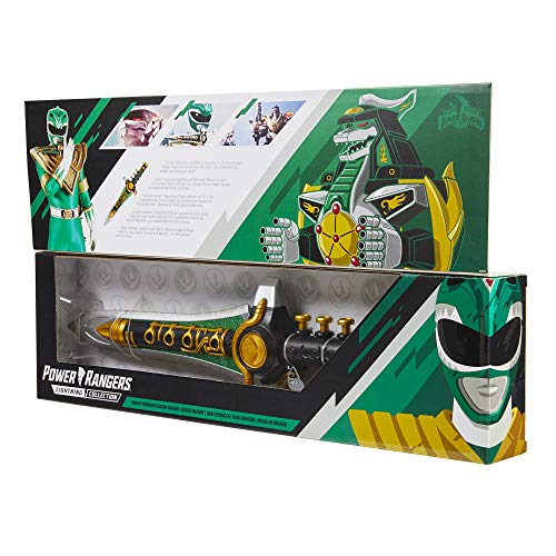 Power Rangers Lightning Collection Mighty Morphin Green Dragon Dagger Premium Fan Collectible With Lights, Sounds, and Music Comes with Stand