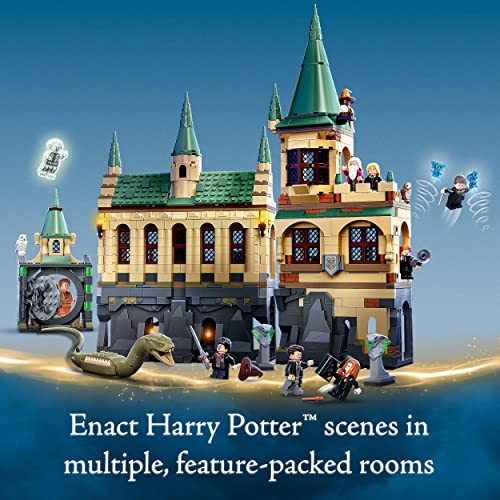 LEGO Harry Potter Hogwarts Chamber of Secrets Castle Toy with The Great Hall, 20th Anniversary Model Set with Collectible Golden Minifigure, Wizarding World Gifts for Kids, Boys & Girls 76389