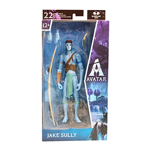 McFarlane Toys , Disney Avatar, 7-inch Jake Sully Classic Avatar Movie Action Figure with 22 Moving Parts, Disney Toys Collectible Figure with Collectors Stand, Ages 12+