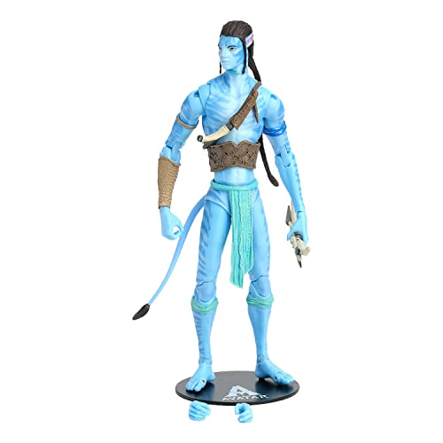 McFarlane Toys , Disney Avatar, 7-inch Jake Sully Classic Avatar Movie Action Figure with 22 Moving Parts, Disney Toys Collectible Figure with Collectors Stand, Ages 12+