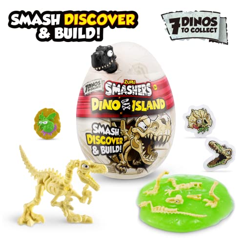 Smashers Dino Island Nano Egg (3 Pack), Dinosaur Collectible Toy, Explorer's Kit, Dinosaur Slime, Includes 3 Surprise Dinosaur Toys, Ages 3+