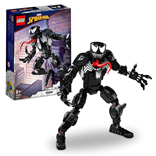 LEGO 76230 Marvel Venom Figure, Fully Articulated Super Villain Action Toy, Spider Man Universe Collectible Set, Alien Toys for Boys and Girls
