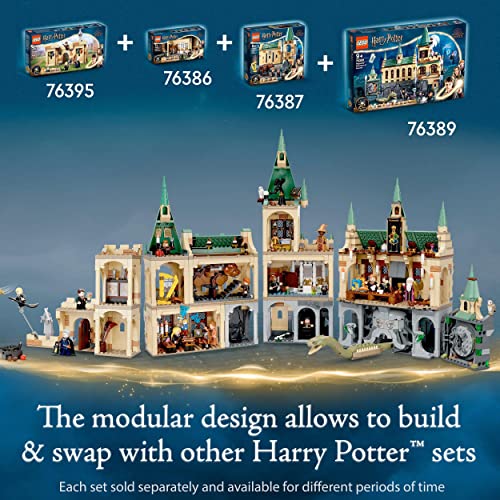 LEGO Harry Potter Hogwarts Chamber of Secrets Castle Toy with The Great Hall, 20th Anniversary Model Set with Collectible Golden Minifigure, Wizarding World Gifts for Kids, Boys & Girls 76389