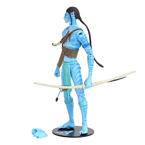 McFarlane Toys , Disney Avatar, 7-inch Jake Sully Classic Avatar Movie Action Figure with 22 Moving Parts, Disney Toys Collectible Figure with Collectors Stand, Ages 12+