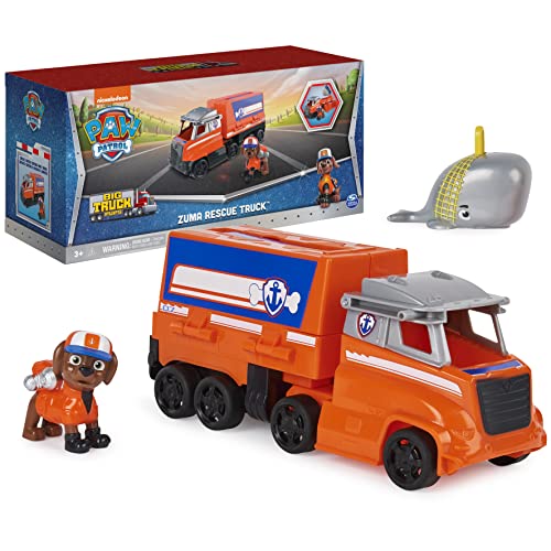 Paw Patrol, Big Truck Pups Zuma Transforming Toy Truck with Collectible Action Figure, Kids Toys for Ages 3 and up