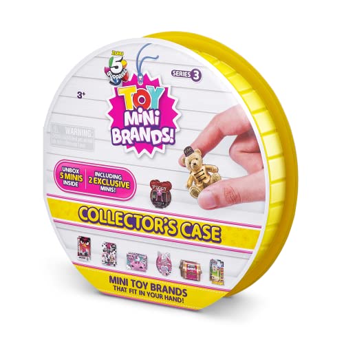 5 Surprise Toy Mini Brands Series 3 Mystery Capsule Real Miniature Brands Collectable Toy (Collector's Case), Contains 5 Minis, Additional Mini's Sold Separately