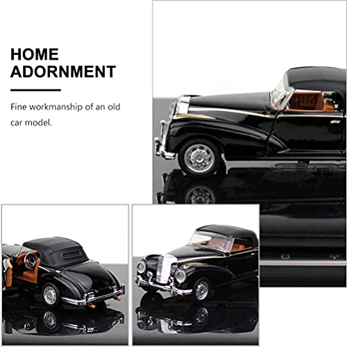 TOYANDONA Diecast Metal Antique Classic Car 1/32 Scale Car Model Collectible Toy Gifts, Black