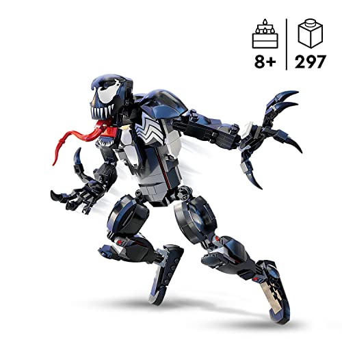 LEGO 76230 Marvel Venom Figure, Fully Articulated Super Villain Action Toy, Spider Man Universe Collectible Set, Alien Toys for Boys and Girls