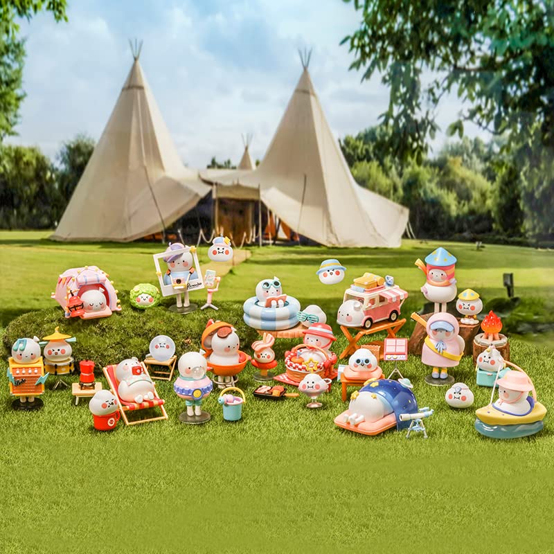 POP MART BOBO & COCO Go Camping Series Exclusive Action Figure Box Toy Popular Collectible Art Toy Cute Figure Creative Gift, for Christmas Birthday Party Holiday