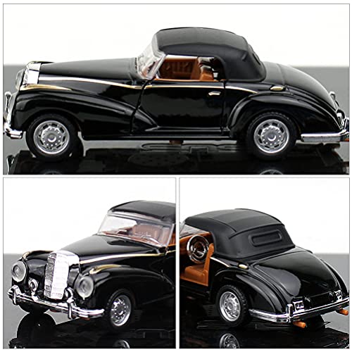 TOYANDONA Diecast Metal Antique Classic Car 1/32 Scale Car Model Collectible Toy Gifts, Black