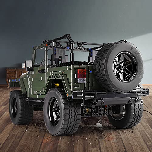 Mozewa 13124 Pickup Car MOC Car Building Blocks Set, Jeep Building Kits 1:8 Scale Off-Road Model Kit, Collectible Car Model for Adults, 2096 Pieces