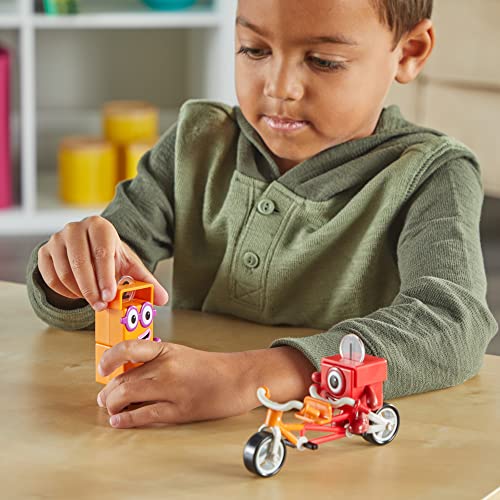Learning Resources Numberblocks One and Two Bike Adventure Official Collectible Toys, Includes Numberblocks One and Two, Tandem Bike, Helmets, with Posable Arms for Realistic Play, Use for Display